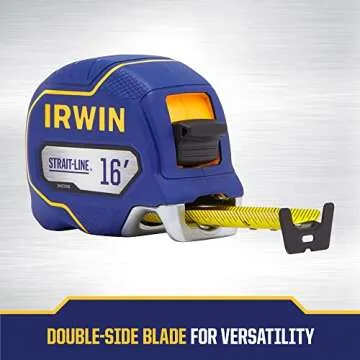 Irwin Tools IRWIN Strait-LINE Tape Measure, 16 ft, Includes Retraction Control, for All Your Measuring Needs (IWHT39391S)