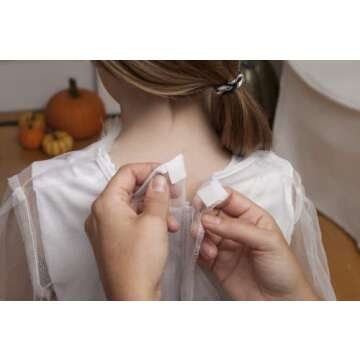 VELCRO Brand Sticky Back for Fabrics, 10 Ft Bulk Roll No Sew Tape with Adhesive, Cut Strips to Length Permanent Bond to Clothing for Hemming Replace Zippers and Snaps, White