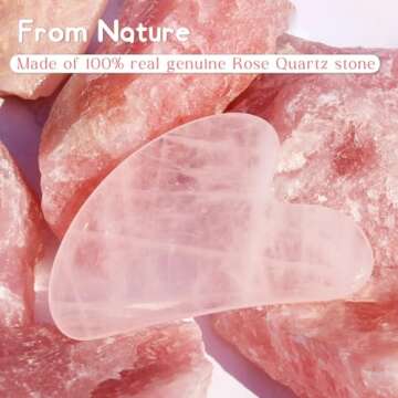 Gua Sha Rose Quartz Massage Tool for SPA Therapy