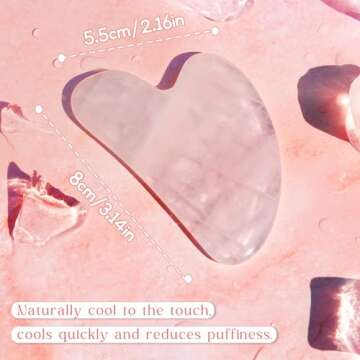 Gua Sha Rose Quartz Massage Tool for SPA Therapy