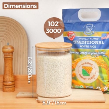 Stylish ComSaf Glass Jars with Airtight Lids for Storage