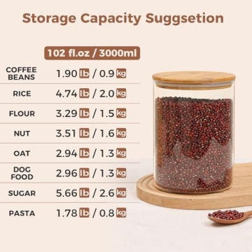 Stylish ComSaf Glass Jars with Airtight Lids for Storage