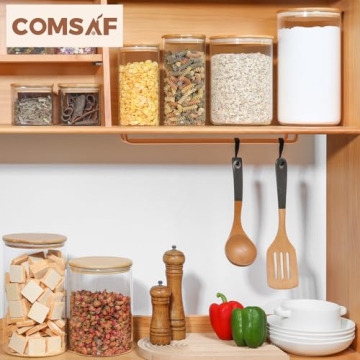 Stylish ComSaf Glass Jars with Airtight Lids for Storage
