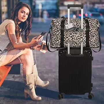 Expandable Travel Duffle Bag Waterproof Weekender for Men Women