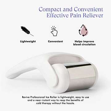 Vanity Planet Revive Professional Facial Face and Eye Ice Roller for Anti Aging, Wrinkles, Pain Relief and Skin Care