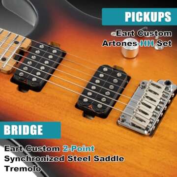 EART Guitars Roasted Maple Neck Stainless Steel Fret Floating Tremolo Ten Tones Fusion Electric Guitars