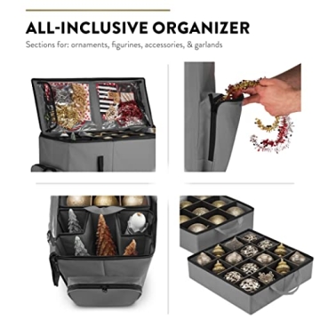 ZOBER Christmas Ornament Storage Box for 120 Ornaments