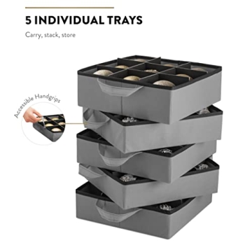 ZOBER Christmas Ornament Storage Box for 120 Ornaments