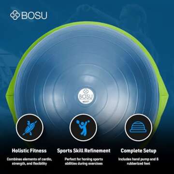 BOSU Balance Trainer for Home Gym - Build Strength & Flexibility