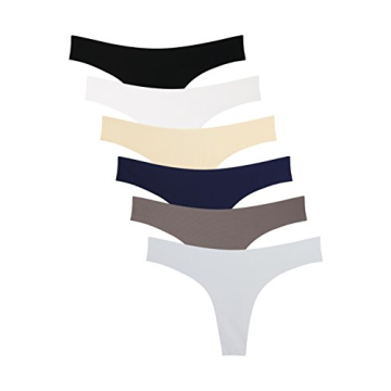 Wealurre Women's Low Rise Seamless Microfiber Thong Panties
