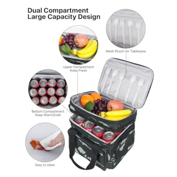 ESMNOAN Double Deck Lunch Box for Men and Women