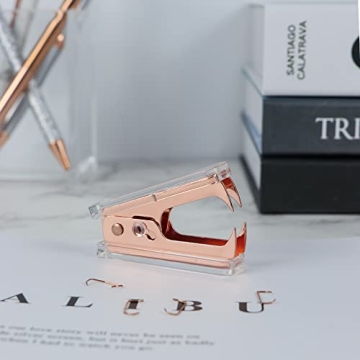 Stylish NatSumeBasics Rose Gold Staple Remover for Office