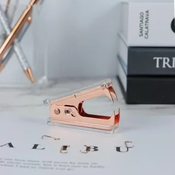 Stylish NatSumeBasics Rose Gold Staple Remover for Office
