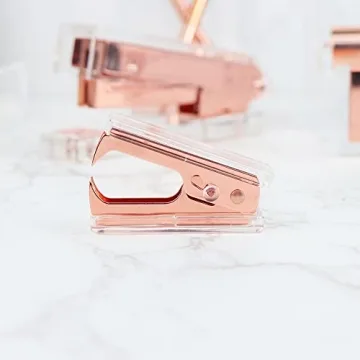 Stylish NatSumeBasics Rose Gold Staple Remover for Office