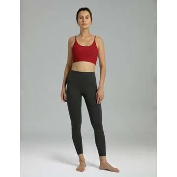 Colorfulkoala Women's Dreamlux Bowknot Strappy Sports Bras Light Impact Workout Yoga Tops(L, Merlot)