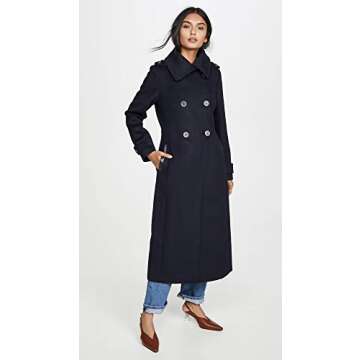 Mackage Women's Elodie Coat, Navy, Blue, M