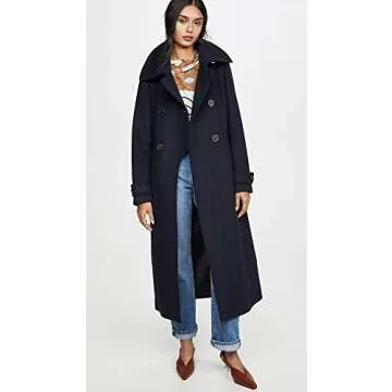 Mackage Women's Elodie Coat, Navy, Blue, M