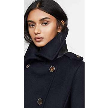 Mackage Women's Elodie Coat, Navy, Blue, M