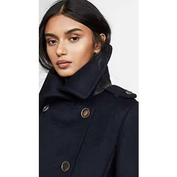 Mackage Women's Elodie Coat, Navy, Blue, M