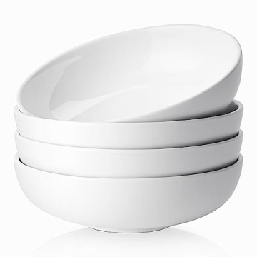 DOWAN 8.5" Pasta Bowls – Elegant Deep Salad Bowls for Everyday Use Set of 4