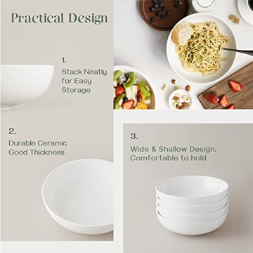 Durable DOWAN 8.5 Pasta Bowls - Perfect for All Meal Types