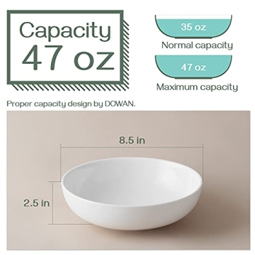 Durable DOWAN 8.5 Pasta Bowls - Perfect for All Meal Types