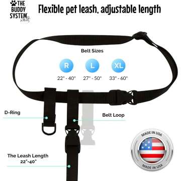 Adjustable Hands-Free Dog Leash for All Sizes
