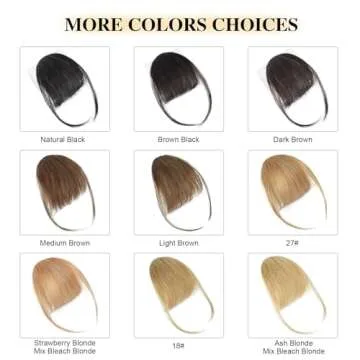 BOGSEA Bangs Hair Clip - Real Human Fringe for Women  