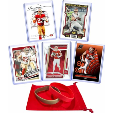 Christian McCaffrey (5) Assorted Football Cards Gift Pack - San Francisco 49ers