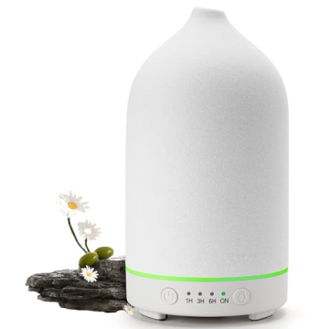 Gooamp 200ML Ceramic Essential Oil Diffuser with Lights