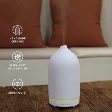 Gooamp 200ML Ceramic Essential Oil Diffuser with Lights