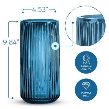 Elegant Greenline Goods Ribbed Flower Vase for Any Space