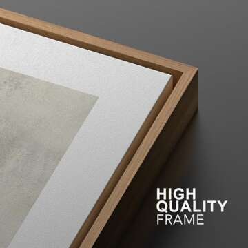 SIGNWIN Framed Canvas Print Wall Art Set Black Tan Ring Spiral Collage Abstract Shapes Cozy Neutral Modern Art Decorative Nordic Multicolor for Living Room, Bedroom, Office - 24"x36"x2 Natural