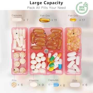 FYY Daily Pill Organizer for Travel and Daily Use - 7 Compartments