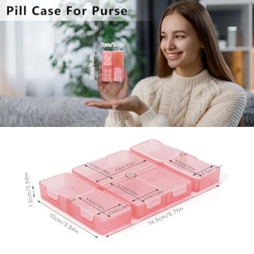 FYY Daily Pill Organizer for Travel and Daily Use - 7 Compartments