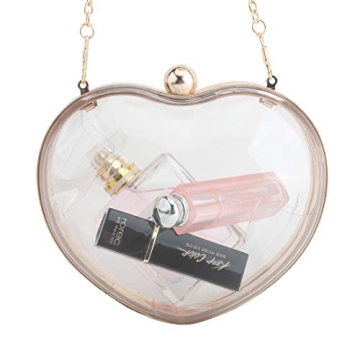 LETODE Heart-shaped Clutch Purse for Evening Weddings Prom