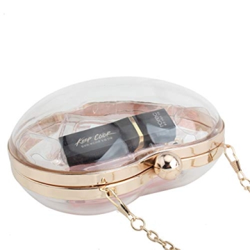 LETODE Heart-shaped Clutch Purse for Evening Weddings Prom