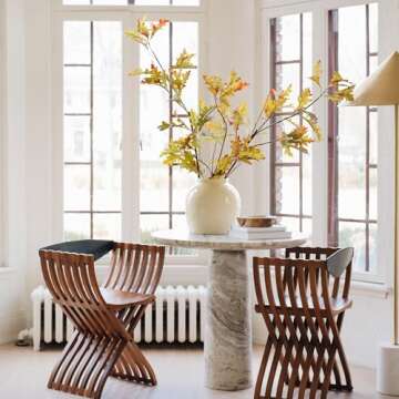 Afloral | Artificial Flower Arrangements | Summer Oak Leaf Branch | Faux Plants for Vase | Tall Branches Home Decor | Real Looking Flower | Long Stem Greenery