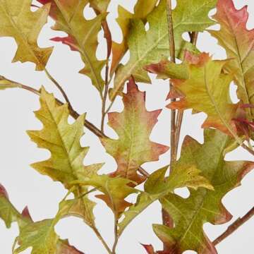 Afloral | Artificial Flower Arrangements | Summer Oak Leaf Branch | Faux Plants for Vase | Tall Branches Home Decor | Real Looking Flower | Long Stem Greenery