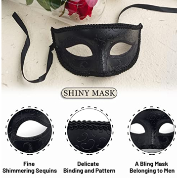 Venetian Masquerade Mask for Halloween & Mardi Gras Parties