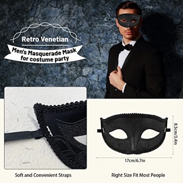 Venetian Masquerade Mask for Halloween & Mardi Gras Parties