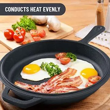 Tortillada - Cast Iron Skillet (10 inch) & Pot | Dutch Oven (3.5 Quart) | Preseasoned Cast Iron Combo Cooker + Handle Holder + E-Book with 50 Recipes, Kitchen Cookware