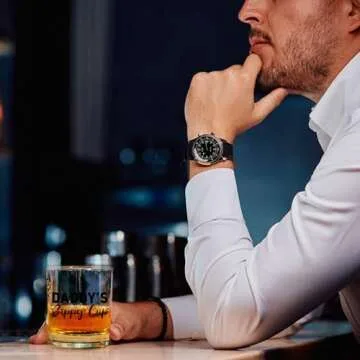 Fathers Day Dad Gifts for New Dad Husband from Daughter Son Wife, 11 OZ Whiskey Glass Birthday Valentines Day Anniversary Christmas Funny Gag Gift Ideas Bourbon Scotch Gifts for Expecting Father