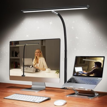 Airlonv LED Desk Lamp with Adjustable Gooseneck