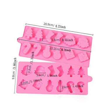 Megrocle 2 Pack Christmas Silicone Candy Molds - Fun & Reusable