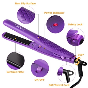 AmoVee Mini Portable Flat Iron for Effortless Styling