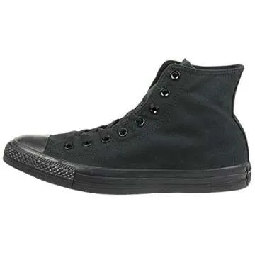 Converse Chuck Taylor All Star High Top Sneaker, Black (Monochrome), Size 11