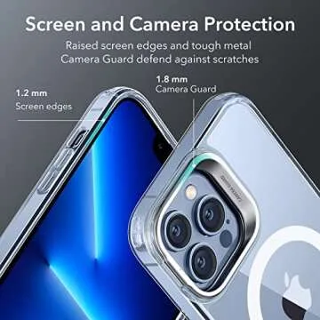 ESR for iPhone 13 Pro Case, Compatible with MagSafe, Shockproof Military-Grade Protection, Built-in Camera Ring Stand, Magnetic Phone Case for iPhone 13 Pro, Classic Series (HaloLock), Clear