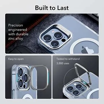 ESR for iPhone 13 Pro Case, Compatible with MagSafe, Shockproof Military-Grade Protection, Built-in Camera Ring Stand, Magnetic Phone Case for iPhone 13 Pro, Classic Series (HaloLock), Clear