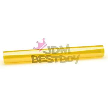 Headlights, Tail Lights, Fog Lights Tint Vinyl Film, Self Adhesive (Small 12''X48'', JDM Golden Yellow)